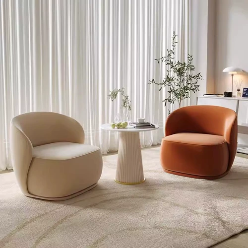 贝橘 Скандинавский простой домашний светильник, роскошный диван-кресло для гостиной, кремовый стиль, маленькая квартира, кресло для отдыха, одиночный диван для переговоров