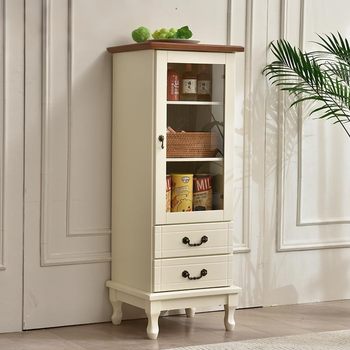 Yangman Solid Wood Wine Cabinet Modern Minimalist Living Room Floor-Standing Cabinet Small Integrated Wall-Mounted Display Cabinet Glass Single-Door Wine Cabinet