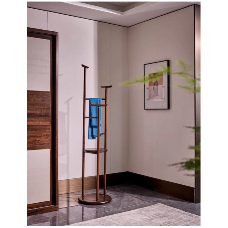 Oriental Hiroshia Guoxi Light Extravaganza Black Sandalwood Love Riguyi Suzuki Solid Wood Clothes Hat Rack