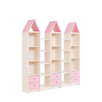 Songbao Kingdom solid wood pine peaked cabinet study bookcase bookshelf display storage rack combination childrens furniture