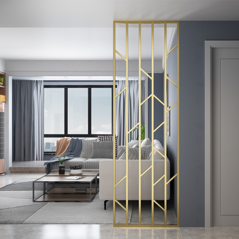 Brilliant Master's light extravagant stainless steel hollowed-out screen partition living room modern minimalist iron art drawing Xuanguan Customized new medium-Taobao