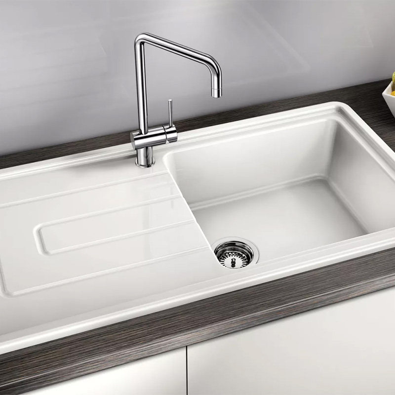German BLANCO platinum wave high TOLON XL 6 S quartz stone domestic sink wash vegetable pool large single tank granite-Taobao