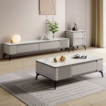 Gu Fei Italian minimalist slate coffee table TV cabinet combination simple modern living room home light luxury coffee table table high legs
