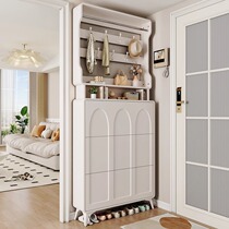 Yuezhu cream-style ultra-thin tipping shoe cabinet at the doorstep of the popular indoor entry entrance cabinet integrated shoe rack