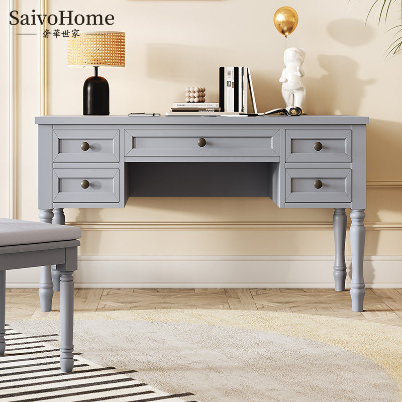 Luxurious Family American Countryside Full Solid Wood Desk Desk Home Bedroom Minimalist Book House Furniture Suit Composition