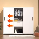 Zuoshi стальной шкаф для дома, железный балкон, шкаф для спальни, простая детская раздвижная дверь, металлическая