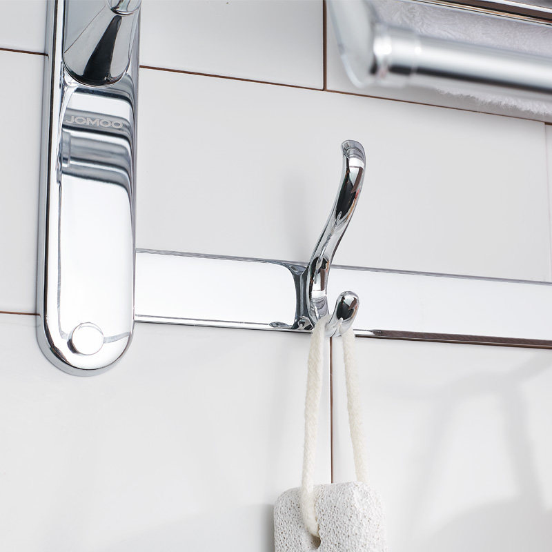 JOMOO Nine Pastoral Bathroom Folding Activities Bath Towel Rack Makeup Room Woolen Towels Shelf Bathroom Hardware Pendants