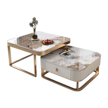 Naiqiu Pandora slate coffee table TV cabinet combination home living room retractable light luxury modern simple floor cabinet