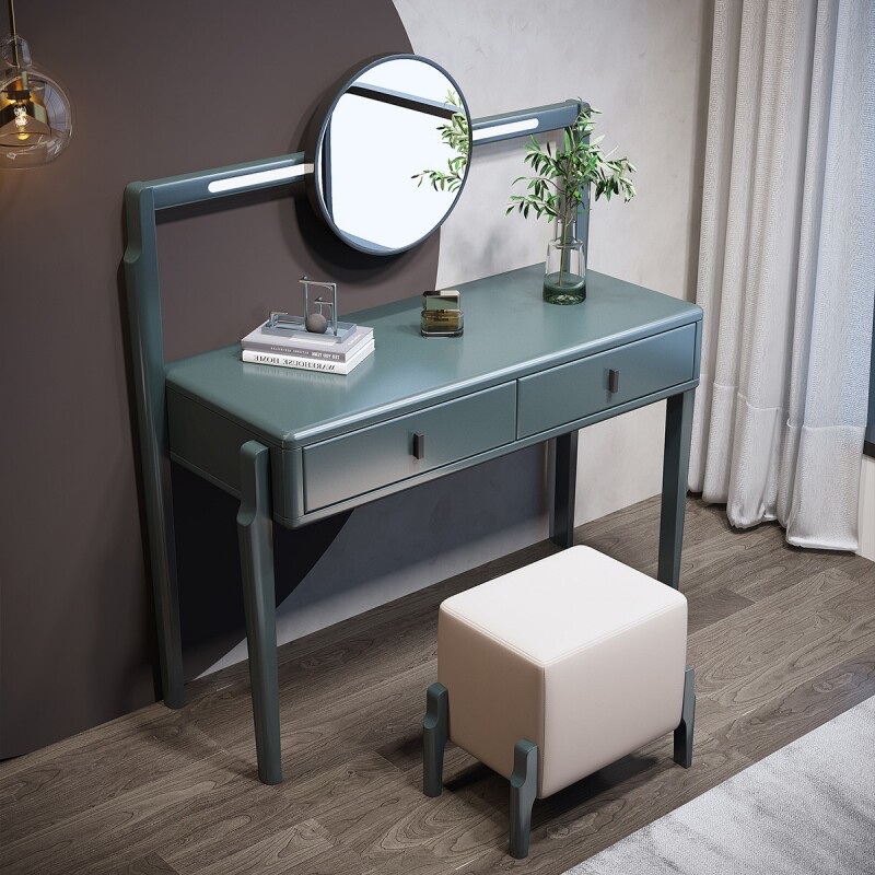 Eurasia royal nest Italian light luxury dressing table bedroom modern simple solid wood dressing table with dressing mirror storage table