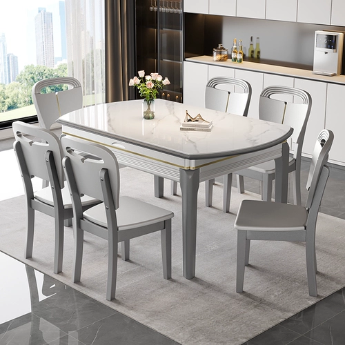 Стол семейного рока Lelai и стул Комбинированные дома Luxury Luxury Modern Simple Eat Table