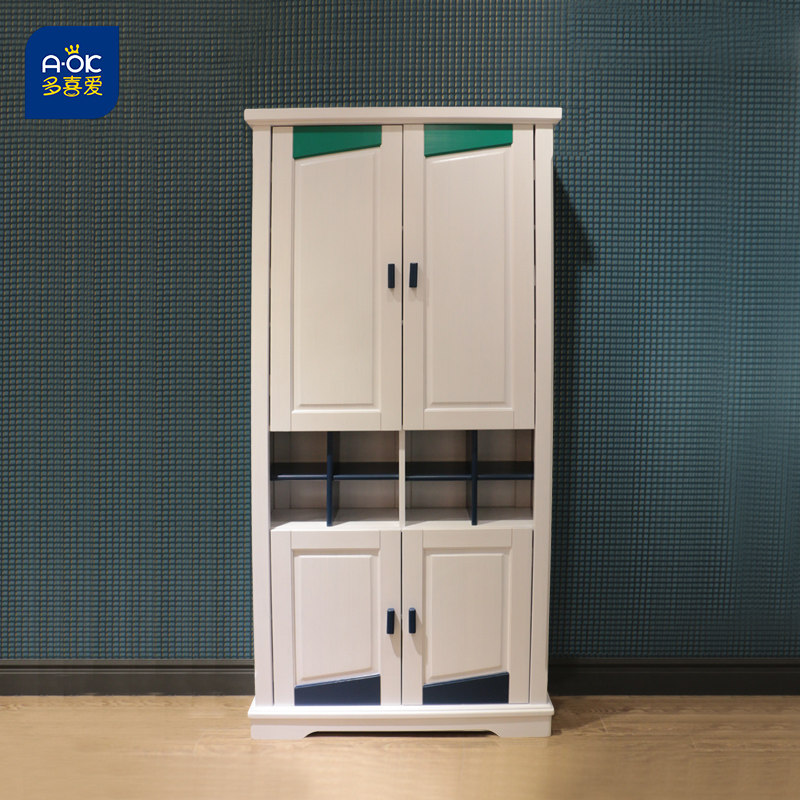 Multi Love Wardrobe Modern Minimalist Home Bedroom Overall Assembled Solid Wood Economy Type Double Door Wardrobe DNH21