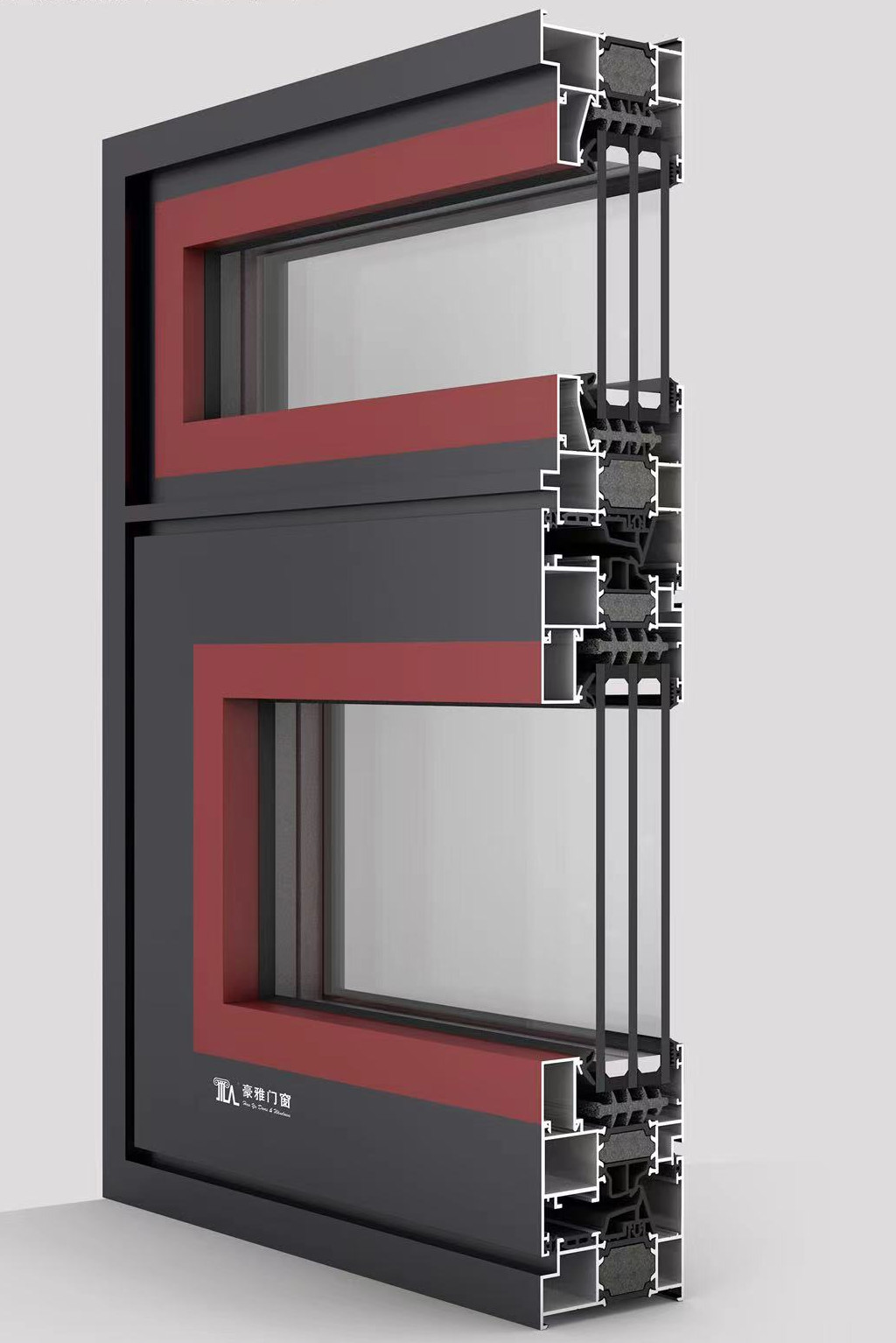 Hauya doors and windows streamlined 85 Series windows streamlined 85 Series aluminum alloy glass windows Custom Sunny Room Windows-Taobao