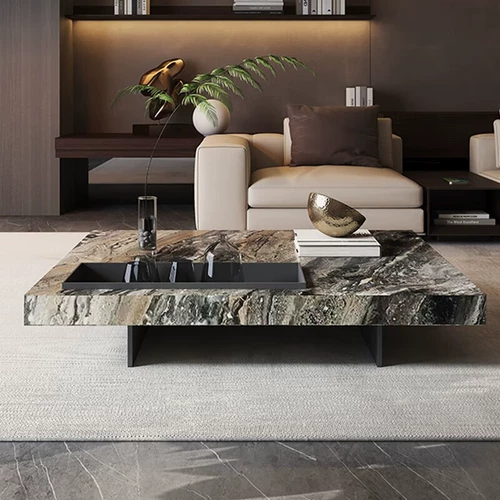 Zhenpi сланцевый светлый роскошный современный итальянский минималистичный подвесной журнальный столик Boteco квадратный роскошный каменный журнальный столик Minotti