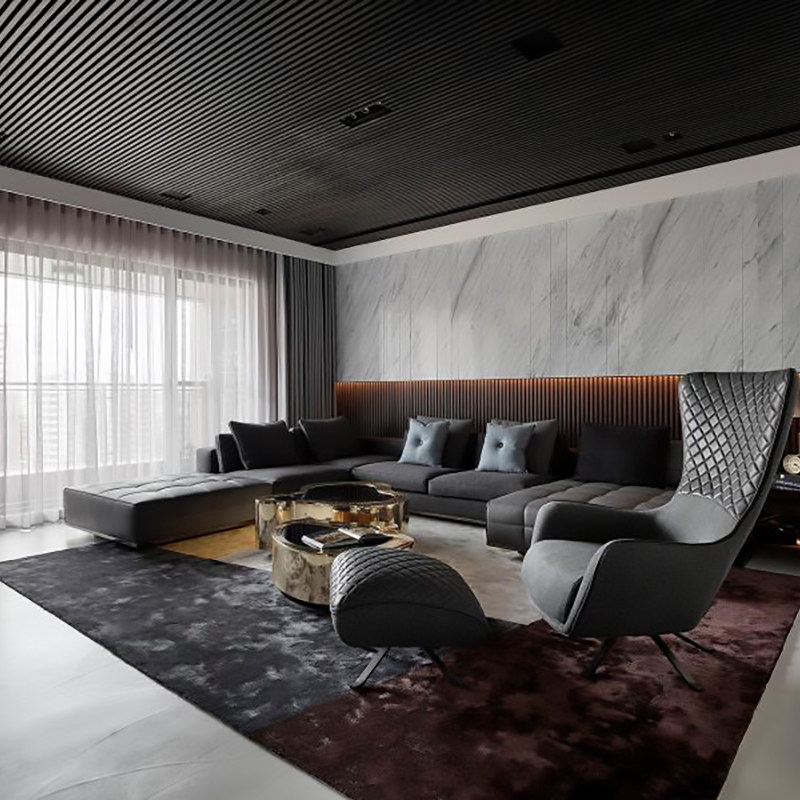 KOJO Section guard wall panel background wall wood waterproof and mildew protection integrated wall panel no glue mounting ten ring eco-friendly