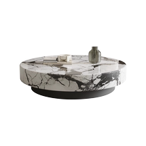 Raffaele Bvlgari marble coffee table round combination living room home high-end small household 2024 new coffee table