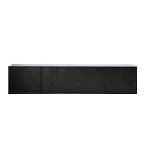 Qiliwu French retro style TV cabinet living room modern simple black Carmen cabinet multi-functional module combination