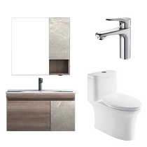 Anhua bathroom luxury combination set (bathroom cabinet washbasin toilet pure copper faucet bathroom mirror)