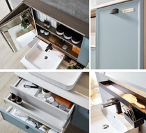 Oppein bathroom cabinet combination modern bathroom mirror cabinet bathroom mirror cabinet wash basin cabinet Santa Monica deposit