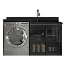 Talman Balcony Washing Machine Cabinet Combination Companion Cabinet Space Aluminum Washing Cabinet Hand Sink with Washboard Customized
