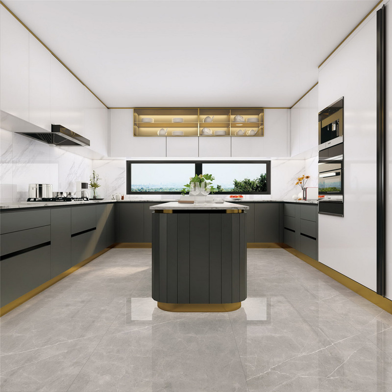 Grace tile study room dining room bright modern minimalist LF-DIQ1T80526 Armani light gray brick