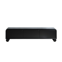 Qiliwu French retro style dundun TV cabinet internet celebrity ins modern living room home mid-century style black floor cabinet