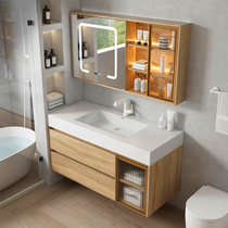 Olofens new wood color rock integrated basin bathroom cabinet washbasin washbasin bathroom washbasin combination