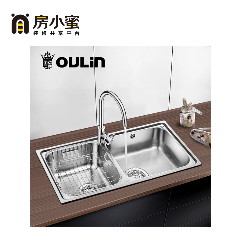 Ou Lin package sink 407L+6503 faucet simple modern high-end atmosphere free installation, environmental protection