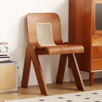 Abison medieval C chair French light luxury designer home dining table and chairs rattan casual retro bedroom makeup chair