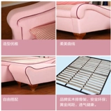 Кожаный каркас кровати из мусса, свадебная кровать в главной спальне, черная кожаная кровать, двуспальная кровать, современная простая мягкая упаковка, легкая роскошная кожаная кровать 1,8 метра