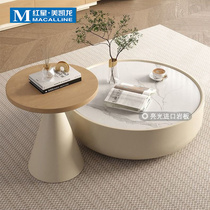 Kai Meisen French cream style living room slate coffee table TV cabinet combination large and small household round retractable