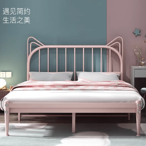 爱斯迈 Кованая кровать в европейском стиле, детская односпальная кровать, двуспальная кровать, кровать принцессы в стиле, аренда квартиры, дома