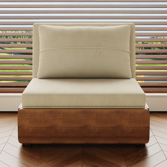 Kailaixing-sofá cama plegable individual, dos en uno, estilo antiguo, para sentarse y dormir, pequeño apartamento, sala de estar, deslizante