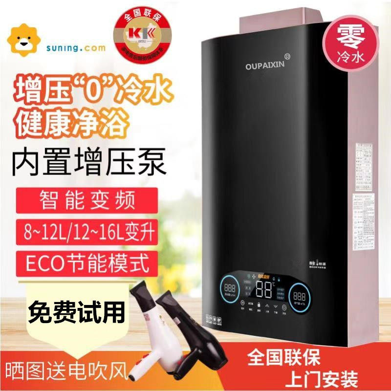 Zero cold water gas water heater Natural gas Zero cold water pressurized water heater Liquefied Gas gas circulating pump Anti-freeze-Taobao