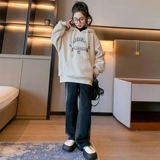 Осенняя весенняя толстовка, весенний флисовый демисезонный детский комплект, подходит для подростков