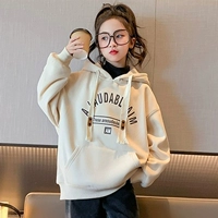 Абрикосовая осенняя толстовка с капюшоном