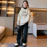 Осенняя весенняя толстовка, весенний флисовый демисезонный детский комплект, подходит для подростков