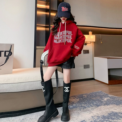 Утепленная толстовка, пуховик, детский зимний комплект, подходит для подростков, увеличенная толщина