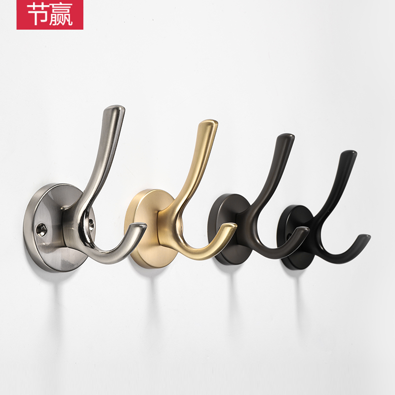 Simple Nordic hook Black gold brushed single hanging hook Coat hook American single hook Wall row hook Wall hanging