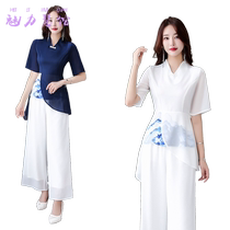 Spring and summer high-end temperament foot bath technician work clothes foot massage SPA set health ear picking beauty salon beautician female