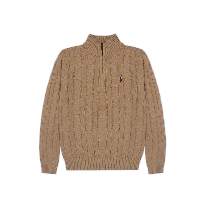 Polo Ralph Lauren 男士徽标LOGO刺绣半拉链针织衫710810841003