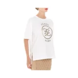 Fendi, дышащая белая хлопковая комфортная футболка, J04