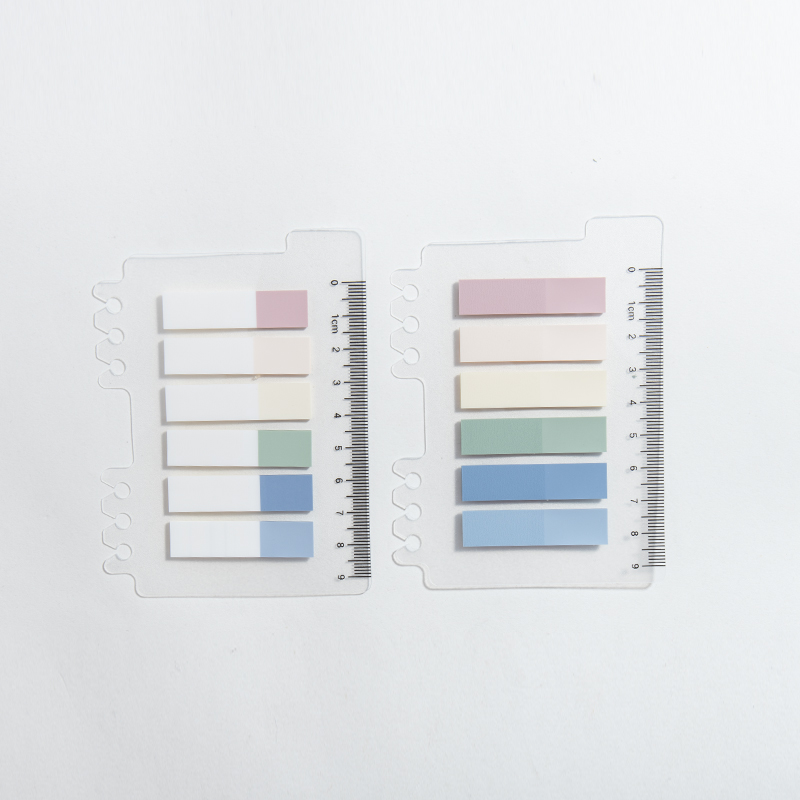 Length 9 Cm 2Mo San Stationery colour High grade grey Morandi colour tagging type sticky note  Writable waterproof Two color classification Label PVC like a breath of fresh air For students Chronicle N times paste Indexes Instruction post