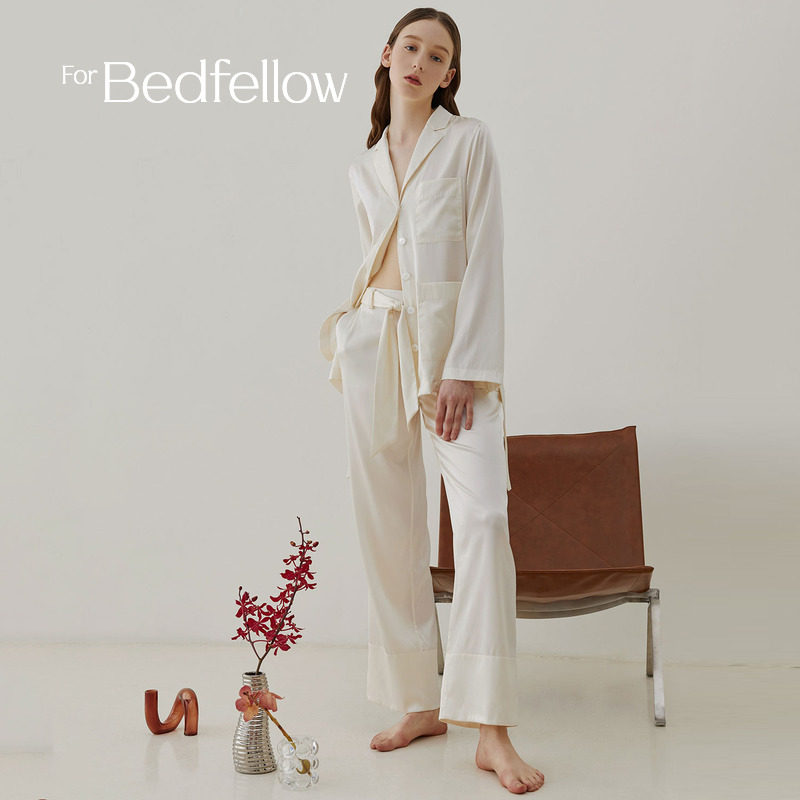 forbedfellow Silky Nightgown Women's Summer Senior Silk French Outside Home Clothes