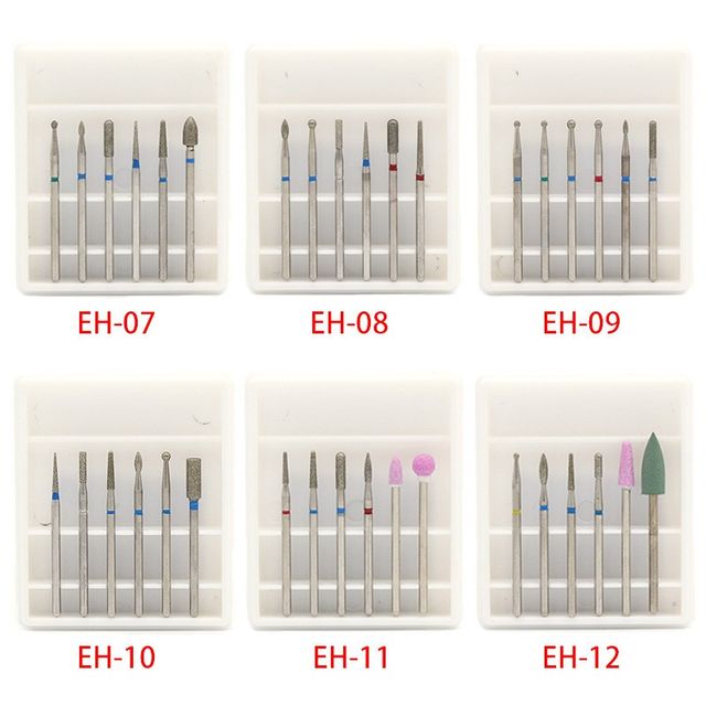 6pcs nail polishing head set EH nail polishing tool set 6 packs Mei X nail polishing machine matching