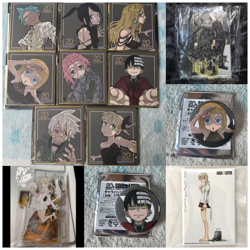 Soul Eater Original Art Exhibition 20Th Anniversary Merchandise Soul Kid Liz Paty Trio Standee Color Paper Badge Soul Eater Original Art Exhibition 20Th Anniversary Merchandise Soul Kid Liz Paty Trio Standee Color Paper Badge