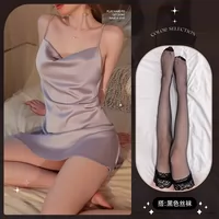 Сиреневая сексуальная пижама, колготки, эффект подтяжки