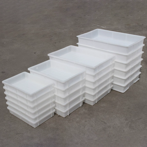 Прямоугольная большая маленькая пластиковая индустрия горшок с высокой высокой толстой белой фермерской фермерской фермерской фермой не -покрытия коробки для запчастей коробки пластиковая коробка приготовленная клей