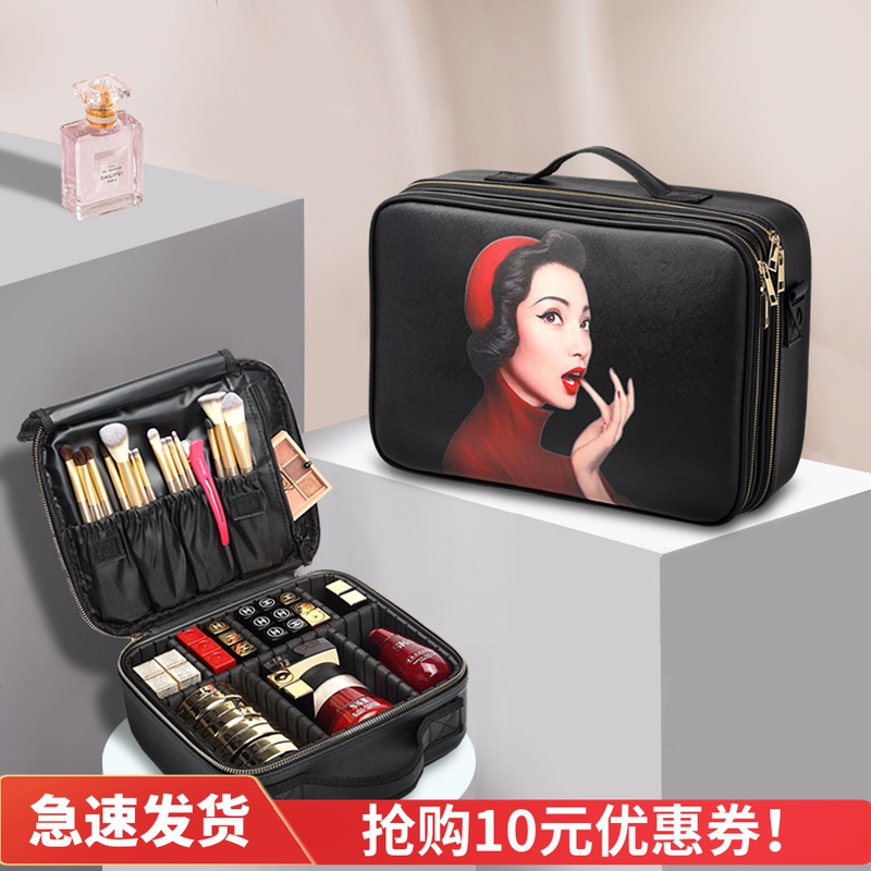 New specialties portable Korean minimalist travel web Red Cortex Multifunction containing package Ins Makeup Bag trumpet