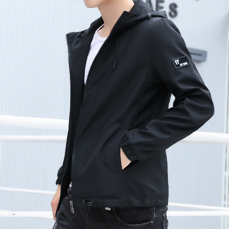 Official website flagship store coat men's spring and autumn hooded coat men's jacket jacket jacket new young men's leisure jacket