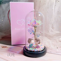 День святого Валентина Фонарь Фонарь Фольга Роза Девочки Сердце Склельс Стеклянная крышка Дуйин тот же подарок на день рождения ~